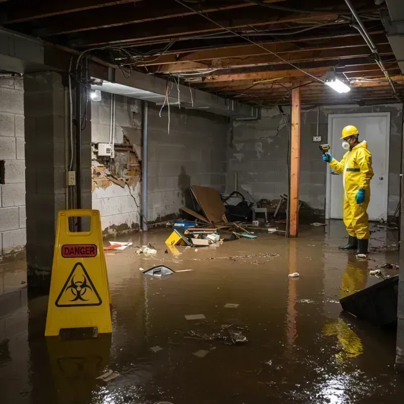 Flooded Basement Electrical Hazard in Belle, MO Property